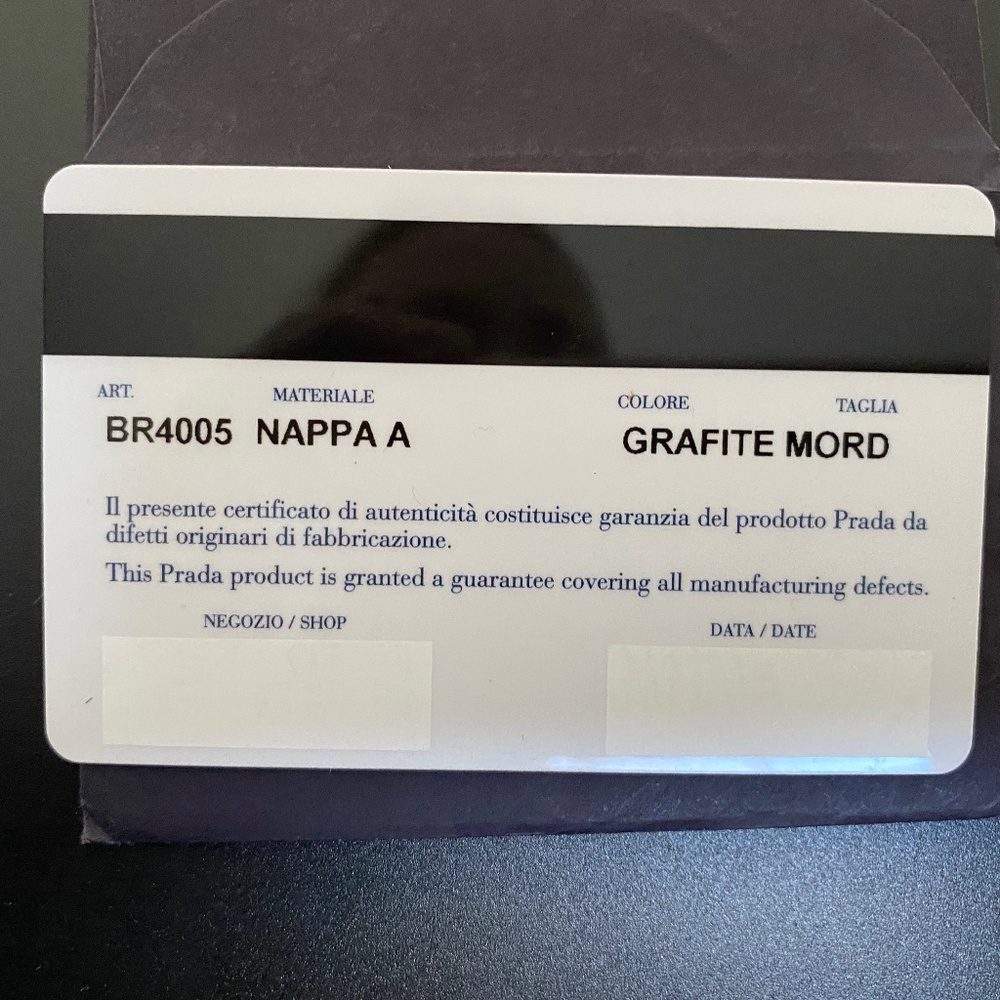 Prada Grafite Ruffle Shoulder Bag, authentication card included - Picture 8 of 10